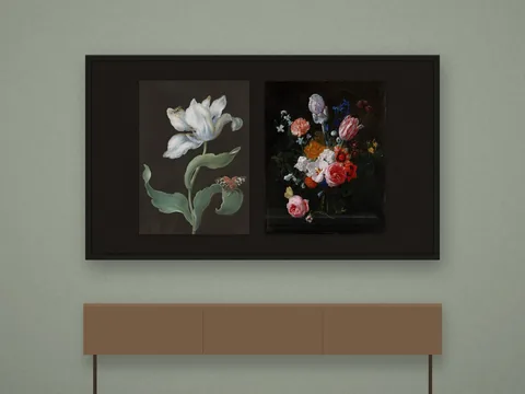 Moody Floral Frame TV Art: preview