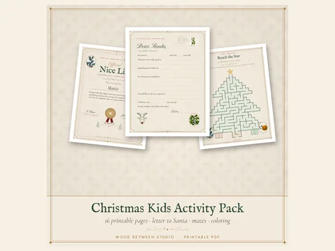 Christmas Kids Activity Pack: preview