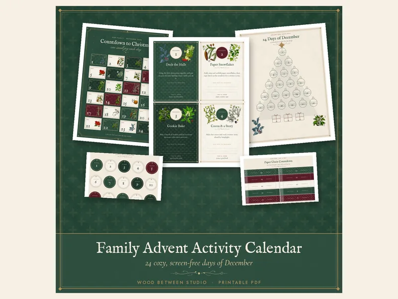 Family Advent Activity Calendar: printable preview