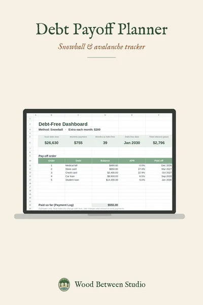 Debt Payoff Planner: Snowball or Avalanche product image