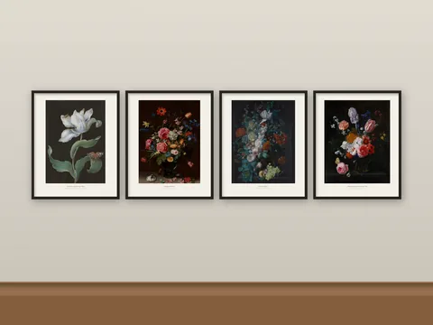 Dark Floral Still Life Prints: preview