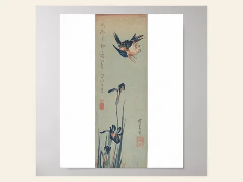 Kingfisher and Irises by Hiroshige: preview